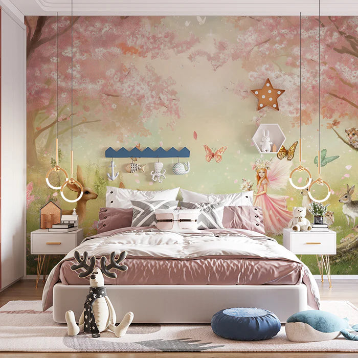 Enchanted Fairy Forest Mural Wallpaper — Whimsical Nature Scene Mural Wallpaper - pure wallpaper artwork