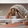 Macro Hermit Crab Mural Wallpaper — Coastal Nature Photography Mural Wallpaper - pure wallpaper artwork