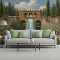 Classical Roman Waterfall Mural Wallpaper — Historic Landscape Art Mural Wallpaper - pure wallpaper artwork
