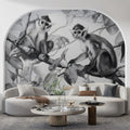 Vintage Botanical Monkey Mural Wallpaper —Academic Illustration Mural Wallpaper - pure wallpaper artwork