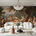 Rococo Garden Party Mural Wallpaper — Classic Oil Painting Style Mural Wallpaper - pure wallpaper artwork