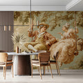 18th Century Lovers Mural Wallpaper — Rococo Art Scene Mural Wallpaper - pure wallpaper artwork