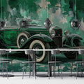Vintage Emerald Convertible Oil Painting Mural Wallpaper - pure wallpaper artwork