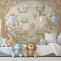 Candy Land Carnival Mural Wallpaper — Whimsical Storybook Scene Mural Wallpaper - pure wallpaper artwork