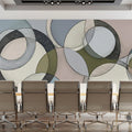 Abstract Intersecting Circles Mural Wallpaper — Modern Ring Design Mural Wallpaper - pure wallpaper artwork