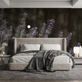 Blurred Lavender Field Mural Wallpaper — Moody Nature Wall Decor Mural Wallpaper - pure wallpaper artwork