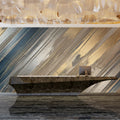 Diagonal Brushstroke Mural Wallpaper in Navy and Metallic Gold Mural Wallpaper - pure wallpaper artwork