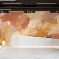 Abstract Earth Tone Brushstroke Mural Wallpaper — Artisan Paint Mural Wallpaper - pure wallpaper artwork