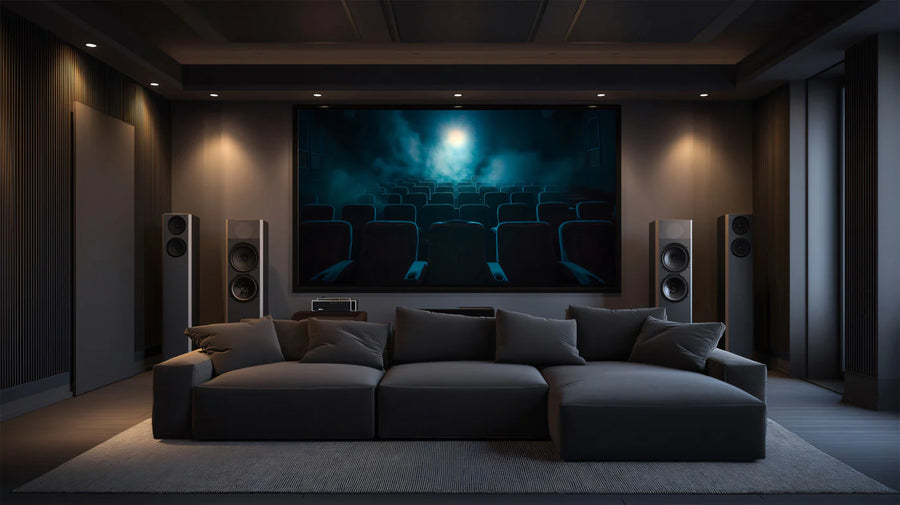 Vintage Cinema Mural Wallpaper — Atmospheric Movie Theater Decor Mural Wallpaper