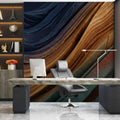 Geological Layered Rock Mural Wallpaper — Abstract Earth Tone Decor Mural Wallpaper - pure wallpaper artwork