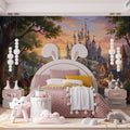 Fairytale Kingdom Mural Wallpaper — Magical Storybook Landscape Mural Wallpaper - pure wallpaper artwork