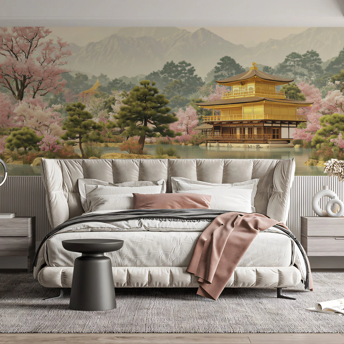 Kyoto Golden Pavilion Mural Wallpaper — Japanese Landscape Decor Mural Wallpaper - pure wallpaper artwork
