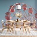 Ferris Wheel Pastel Sky Mural Wallpaper — Whimsical Summer Decor Mural Wallpaper - pure wallpaper artwork