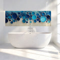Abstract Liquid Blue Bubble Mural Wallpaper — Fluid Modern Art Mural Wallpaper - pure wallpaper artwork