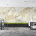 White and Gold Marble Mural Wallpaper — Luxury Stone Aesthetic Mural Wallpaper - pure wallpaper artwork