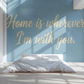 Home Quote Mural Wallpaper — Minimalist Cursive Typography Mural Wallpaper - pure wallpaper artwork