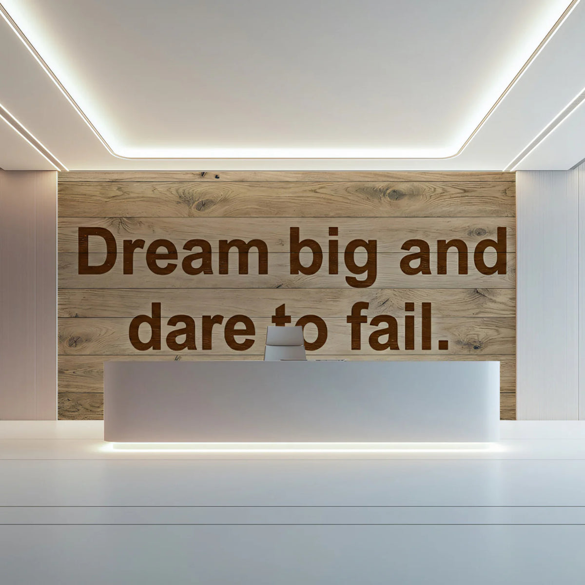 Dream Big Typography Mural Wallpaper — Rustic Wood Grain Design Mural Wallpaper - pure wallpaper artwork