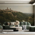 Italian Hilltop Village Landscape Mural Wallpaper - pure wallpaper artwork