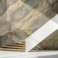 Grey and Gold Onyx Marble Mural Wallpaper — Sophisticated Stone Mural Wallpaper - pure wallpaper artwork