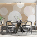 Floating Circles Mural Wallpaper — Soft Earthy Neutral Abstract Mural Wallpaper - pure wallpaper artwork