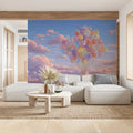 Floating Balloon Bunch Mural Wallpaper — Whimsical Sky Design Mural Wallpaper - pure wallpaper artwork