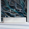 Aerial Glacial River Mural Wallpaper — Modern Organic Abstract Mural Wallpaper - pure wallpaper artwork