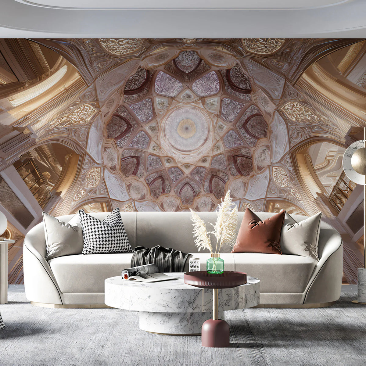 Architectural Grandeur Mural Wallpaper Palace Dome Ceiling Mural Wallpaper - pure wallpaper artwork