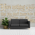 William Morris Quote Mural Wallpaper — Vintage Arts and Crafts Style Mural Wallpaper - pure wallpaper artwork