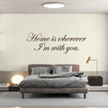 Home is Wherever I'm With You Mural Wallpaper — Minimalist Script Mural Wallpaper - pure wallpaper artwork