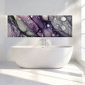 Cosmic Fluid Art Mural Wallpaper in Deep Purple and Cream Mural Wallpaper - pure wallpaper artwork