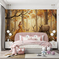 Autumn Woodland Fairy Tale Mural Wallpaper — Whimsical Forest Scene Mural Wallpaper - pure wallpaper artwork