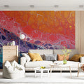 Abstract Cellular Fluid Art Mural — Vibrant Multi-Tone Swirls Mural Wallpaper - pure wallpaper artwork