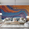Fluid Motion Abstract Mural Wallpaper — Vibrant Acrylic Swirl Mural Wallpaper - pure wallpaper artwork