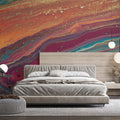 Fluid Art Acrylic Pour Mural Wallpaper — Vibrant Abstract Design Mural Wallpaper - pure wallpaper artwork