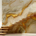 Gold Veined Marble Mural Wallpaper — Luxury Stone Interior Decor Mural Wallpaper - pure wallpaper artwork