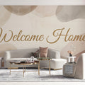 Abstract Watercolor Shapes Mural Wallpaper in Earthy Tones Mural Wallpaper - pure wallpaper artwork