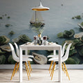 Sailboat and Oyster Shells Mural Wallpaper — Impressionist Seascape Mural Wallpaper - pure wallpaper artwork