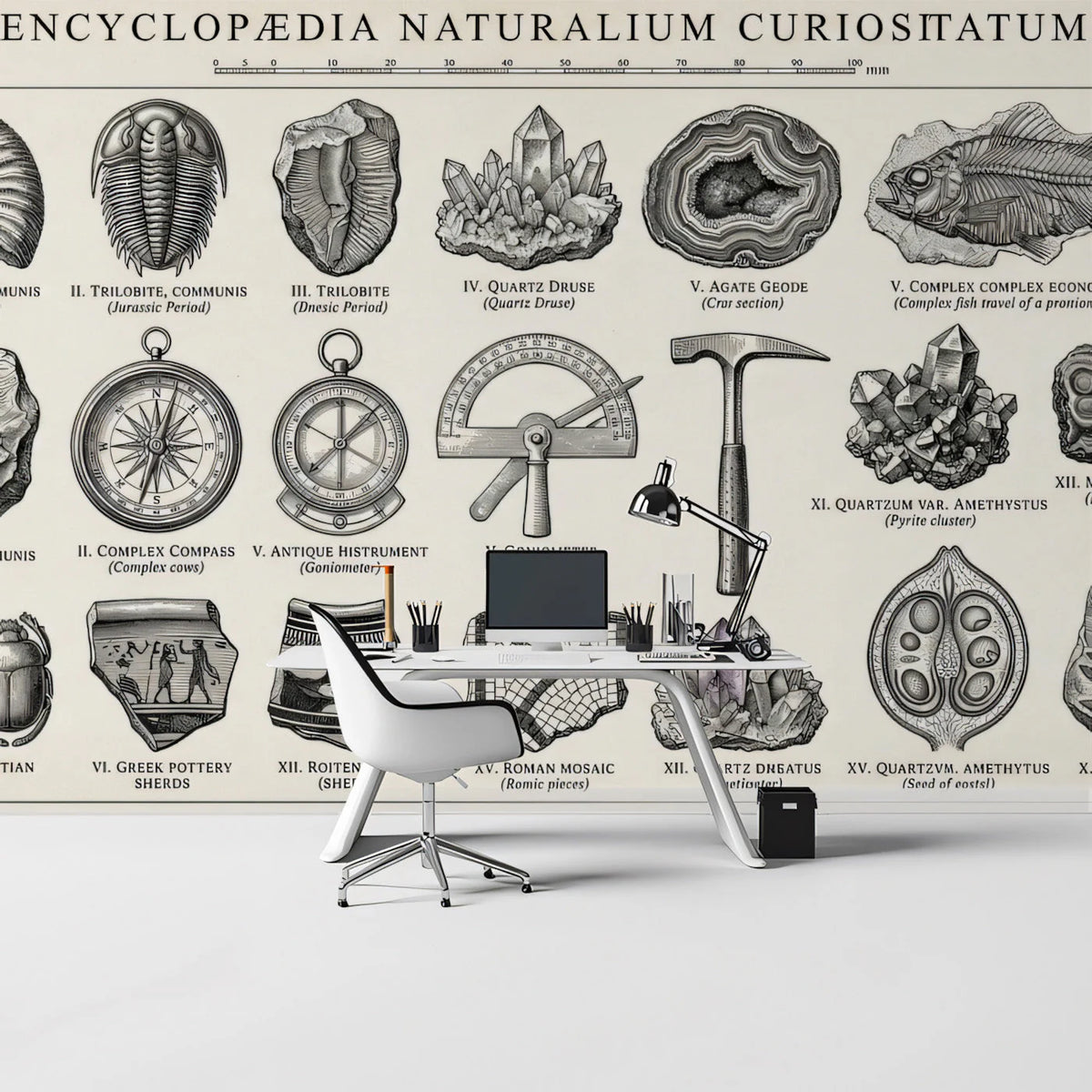 Naturalia Curiositatum Scientific Study Mural Wallpaper - pure wallpaper artwork