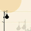 Fondo de pantalla de atardecer urbano minimalista Silueta de ciudad abstracta con luna llena Mural Wallpaper - pure wallpaper artwork