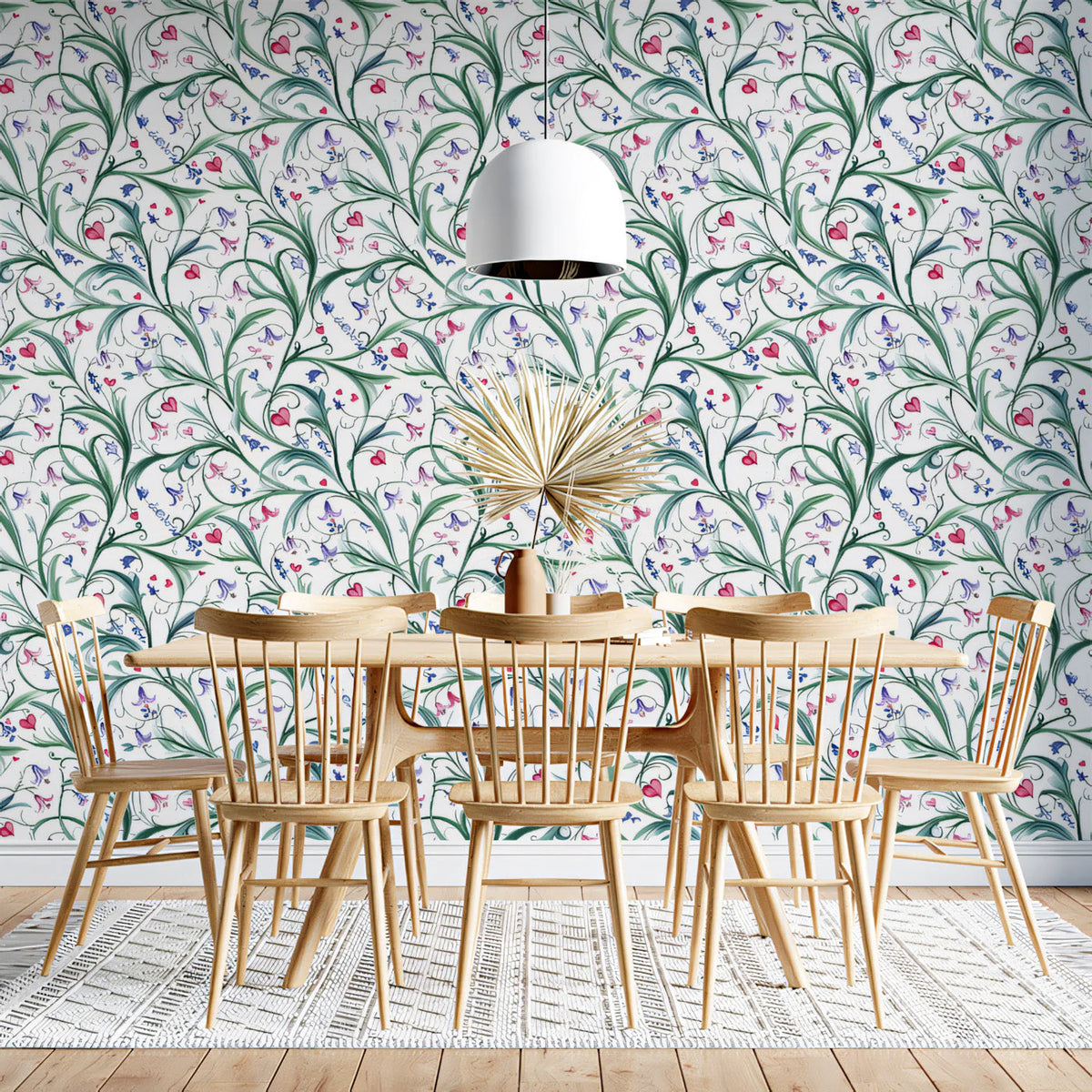 Art Nouveau Willow Vine Mural Wallpaper — Floral and Leaf Pattern Mural Wallpaper - pure wallpaper artwork