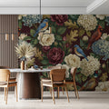 Vintage Botanical Garden Mural Wallpaper — Classic Floral Pattern Mural Wallpaper - pure wallpaper artwork