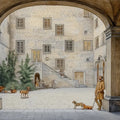 Classical European Courtyard and Renaissance Architecture Wall Mural Wallpaper - pure wallpaper artwork