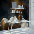 Candlelit Library Still Life Mural Wallpaper — Moody Academic Style Mural Wallpaper - pure wallpaper artwork