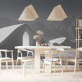Minimalist Sand Dune Portal Mural Wallpaper in Monochrome Mural Wallpaper - pure wallpaper artwork
