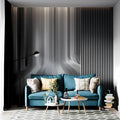 Monochrome Linear Waterfall Mural Wallpaper — Abstract Modern Art Mural Wallpaper - pure wallpaper artwork