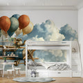Flying Elephant Aviator Mural Wallpaper — Whimsical Sky Adventure Mural Wallpaper - pure wallpaper artwork