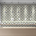 Geometric Petal Mural Wallpaper — Soft Sage and Neutral Tile Mural Wallpaper - pure wallpaper artwork