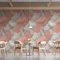 Blush Peony Garden Mural Wallpaper — Floral Sketch Design Mural Wallpaper - pure wallpaper artwork