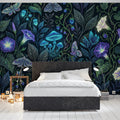 Bioluminescent Forest Mural Wallpaper — Botanical Whimsy Mural Wallpaper - pure wallpaper artwork
