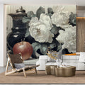 Botanical Still Life Mural Wallpaper — Vintage Sketch Study Mural Wallpaper - pure wallpaper artwork